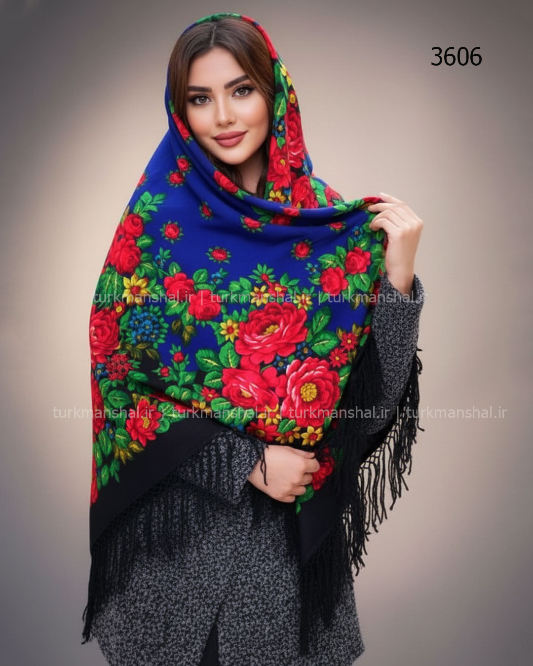 روسری ترکمنی پشمی اصیل