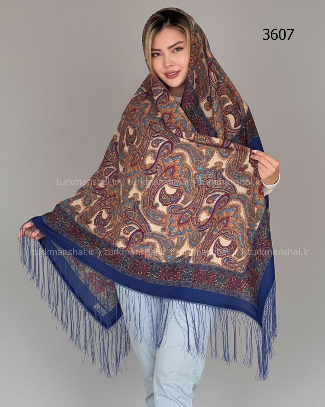 روسری ترکمنی طرح ایتالیایی