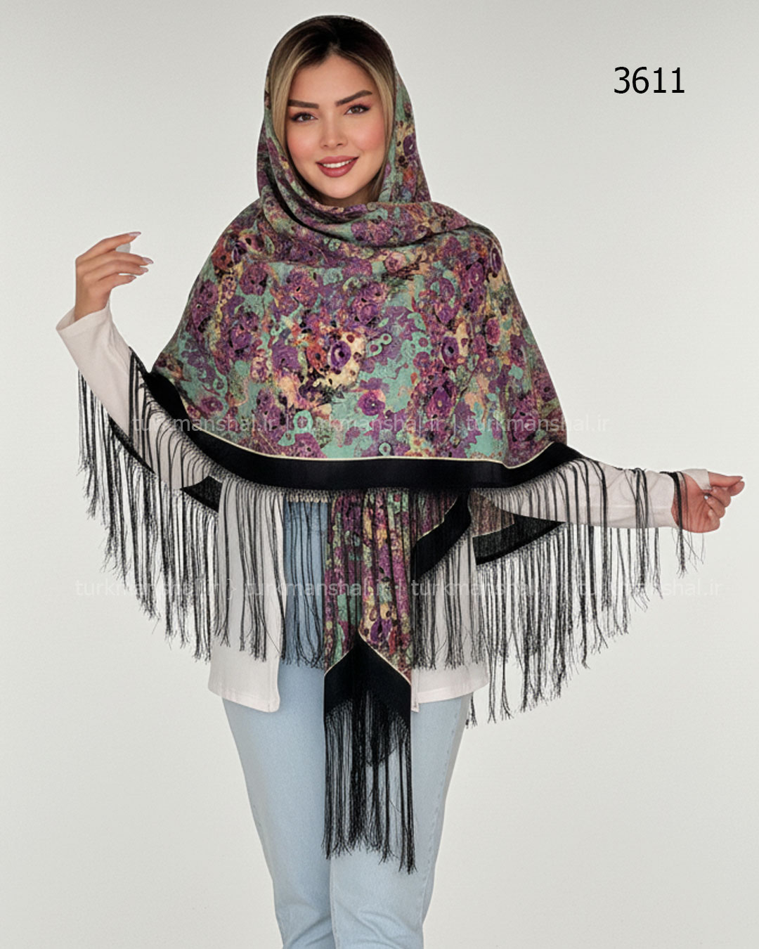 روسری ترکمنی طرح ایتالیایی