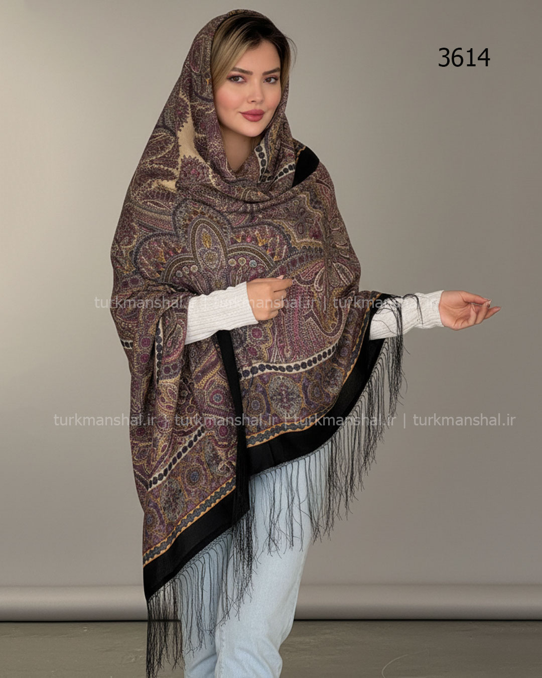 روسری ترکمنی طرح ایتالیایی