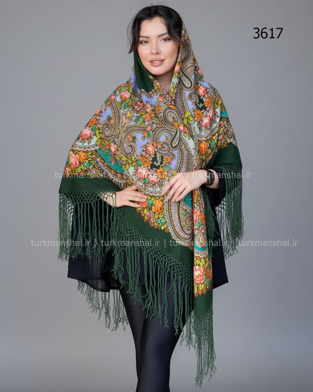 روسری ترکمنی پشمی اصیل