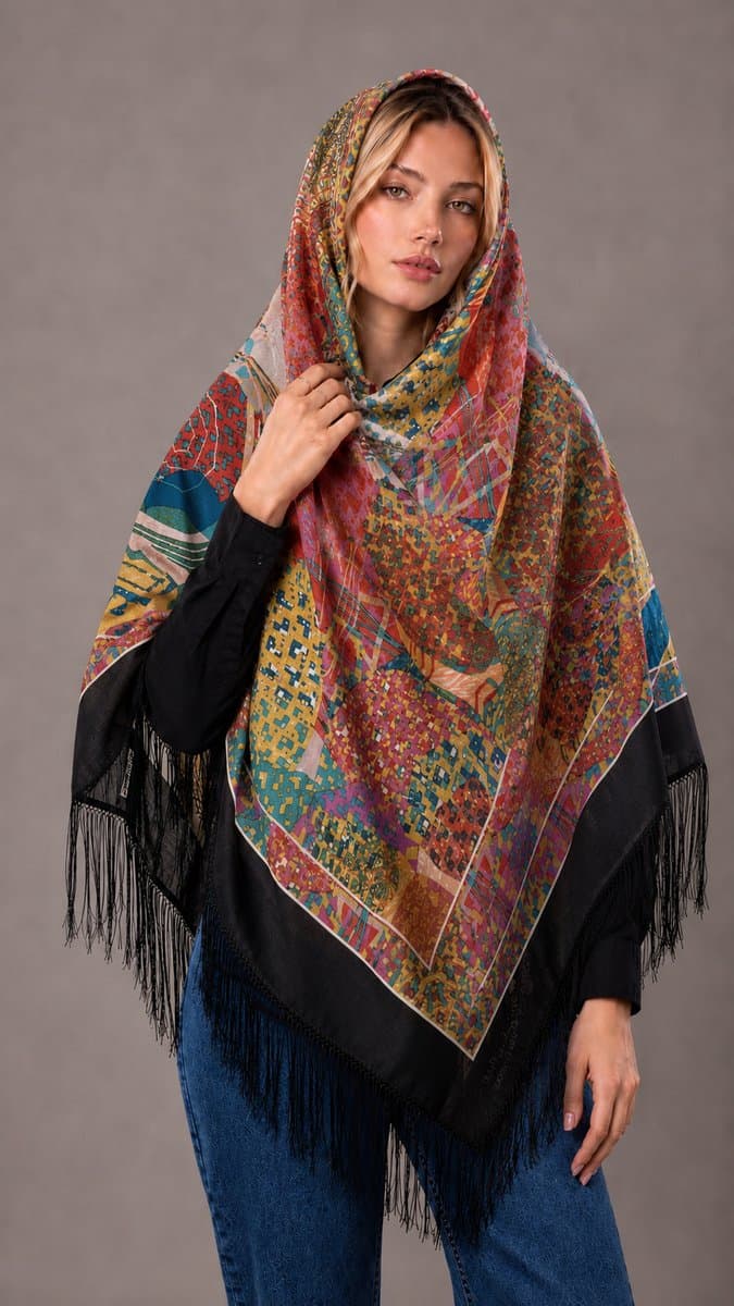 روسری ترکمنی طرح ایتالیایی