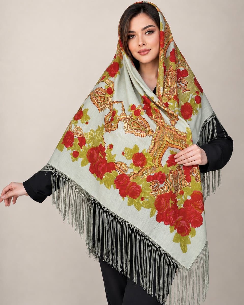 روسری ترکمنی طرح ایتالیایی