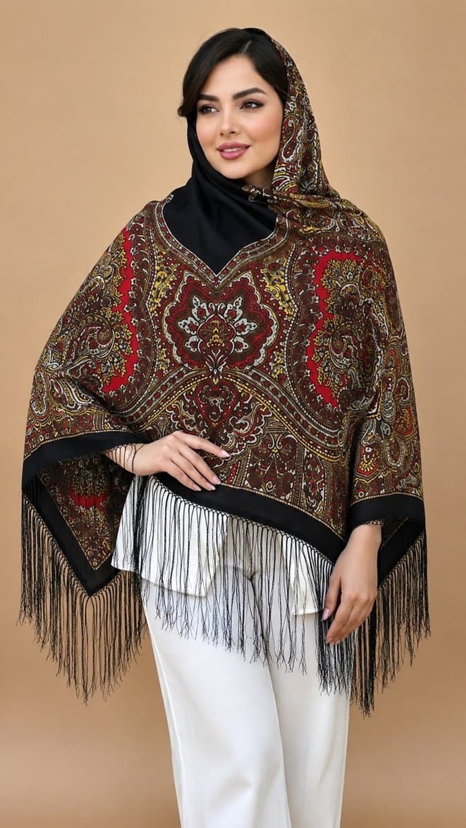 روسری ترکمنی طرح ایتالیایی