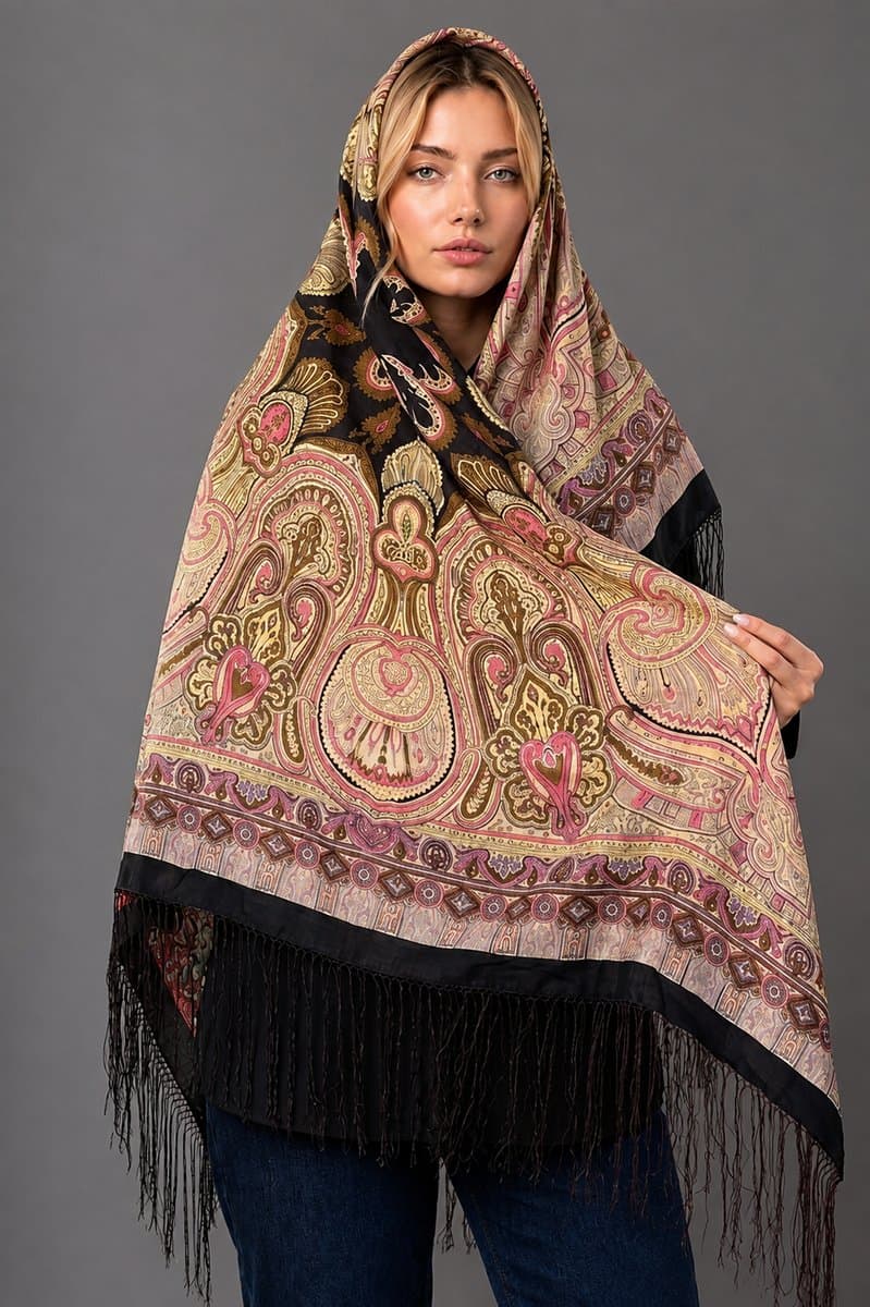 روسری ترکمنی طرح ایتالیایی