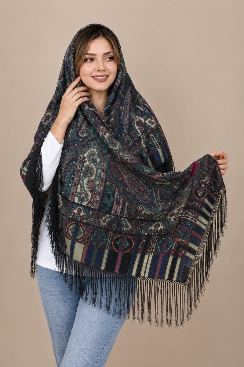 روسری ترکمنی طرح ایتالیایی