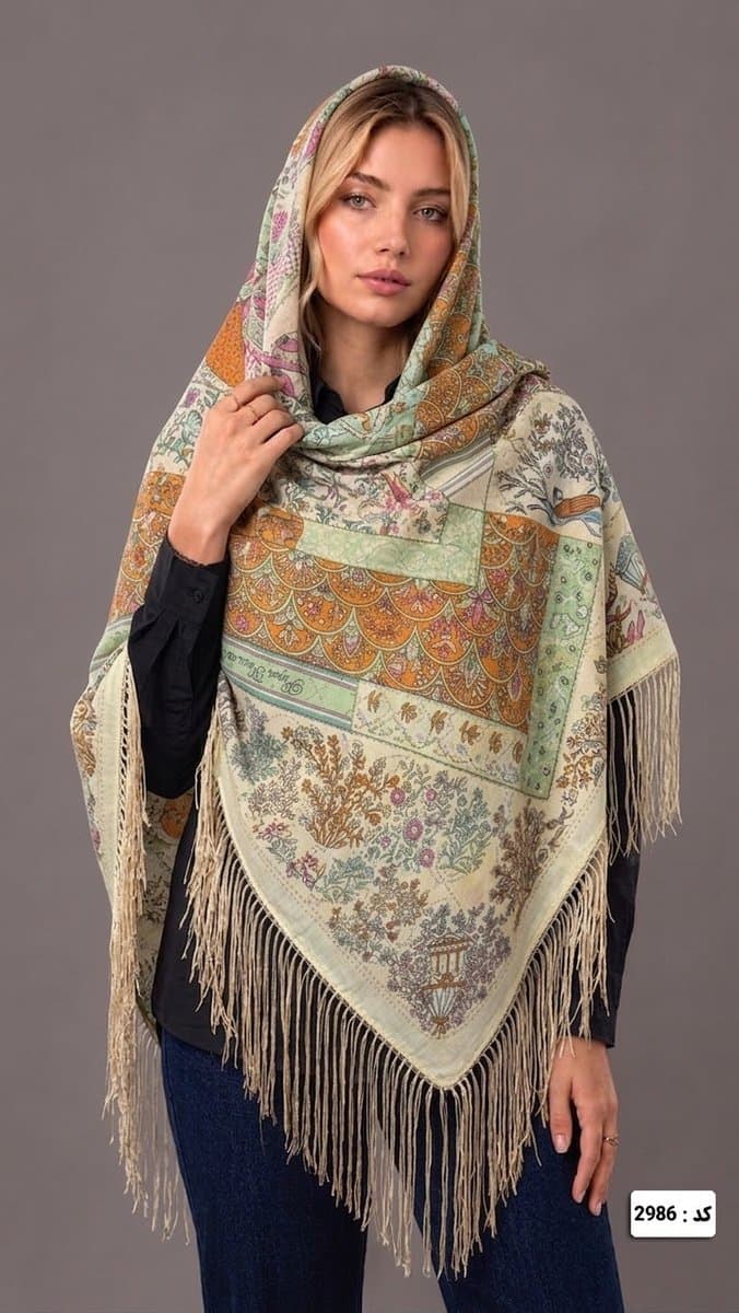 روسری ترکمنی طرح ایتالیایی