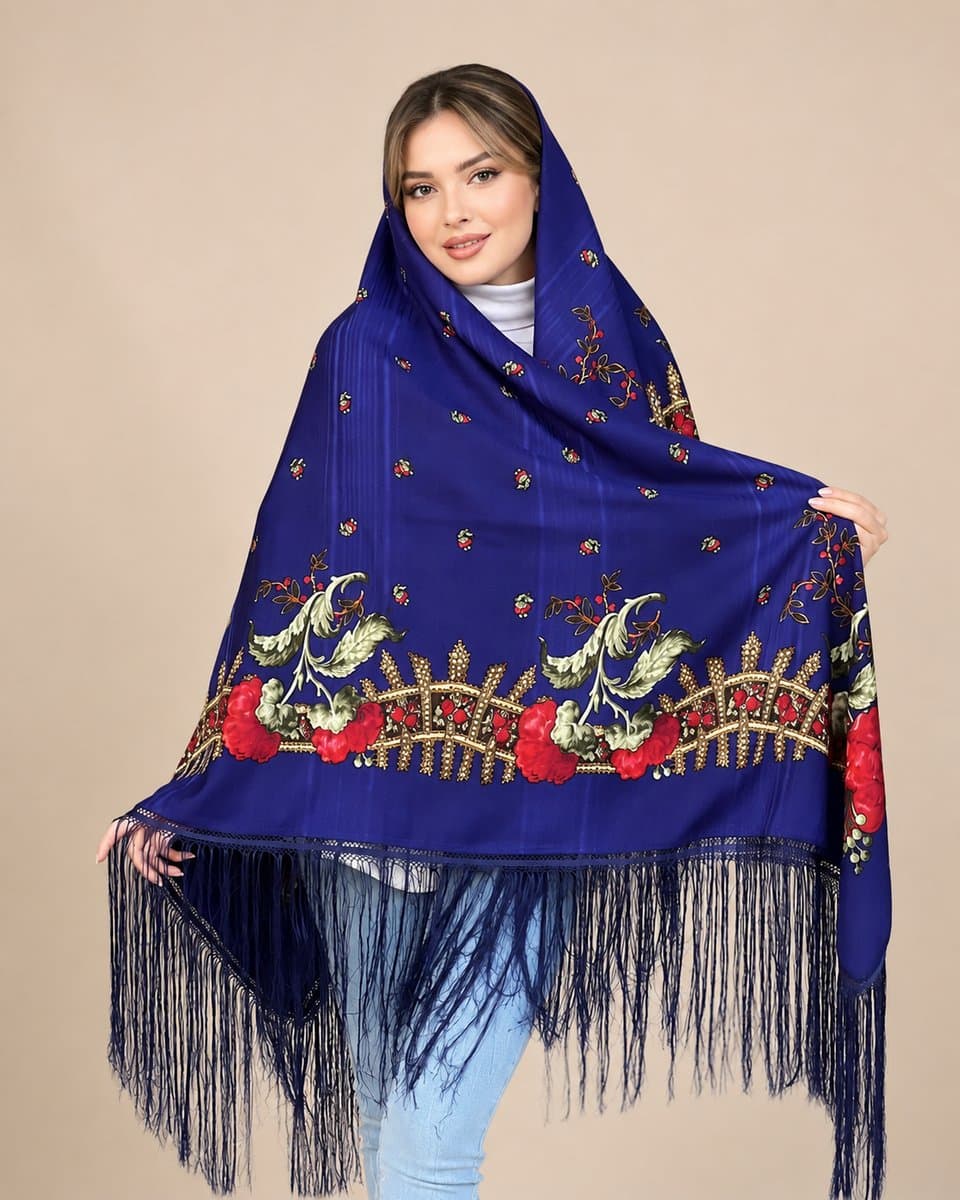 روسری ترکمنی پشمی اصیل