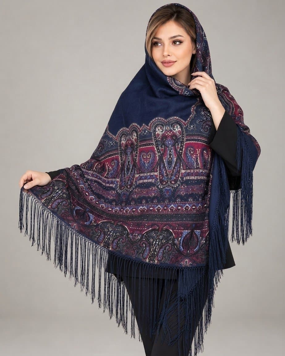 روسری ترکمنی طرح ایتالیایی