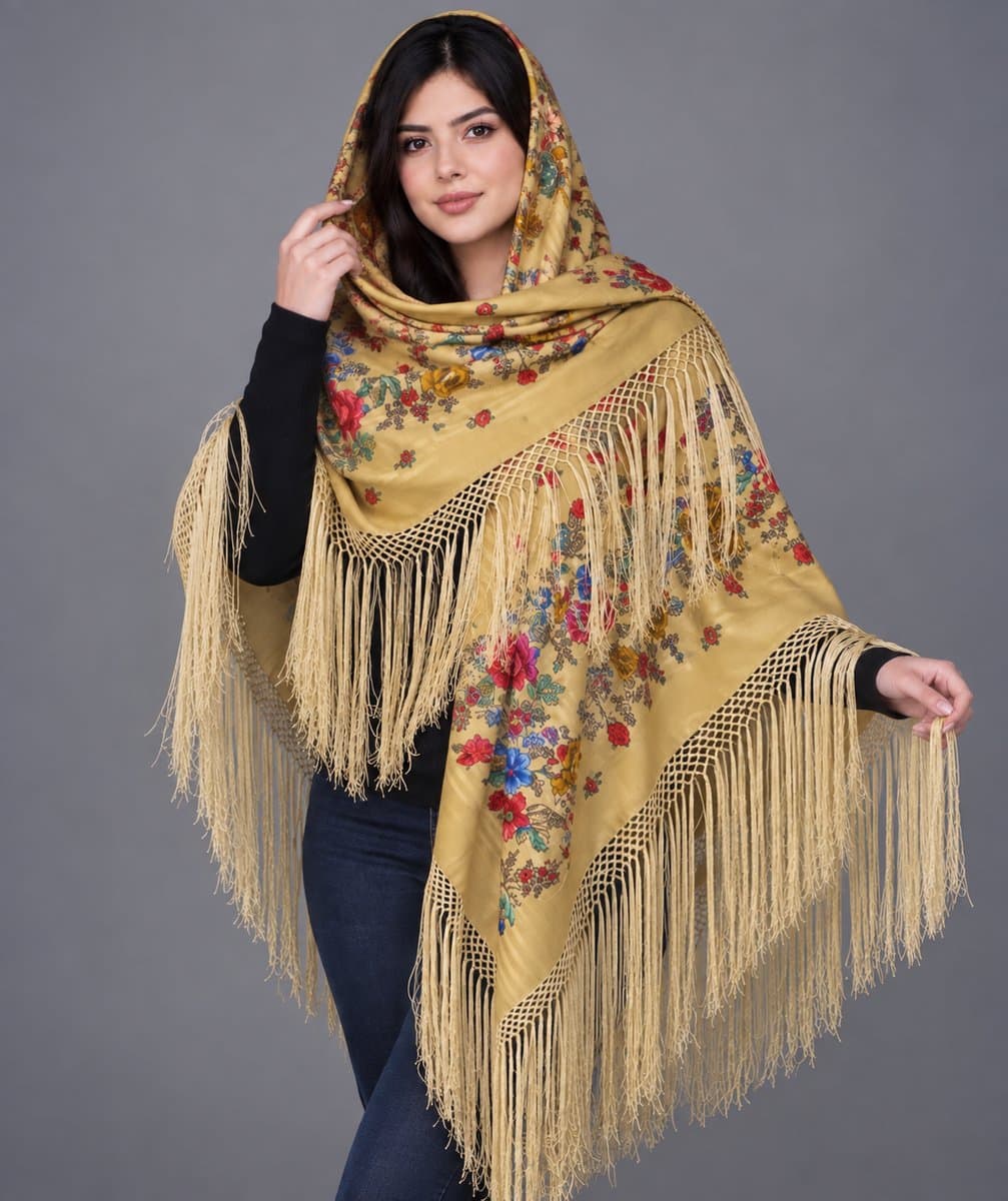 روسری ترکمنی پشمی اصیل
