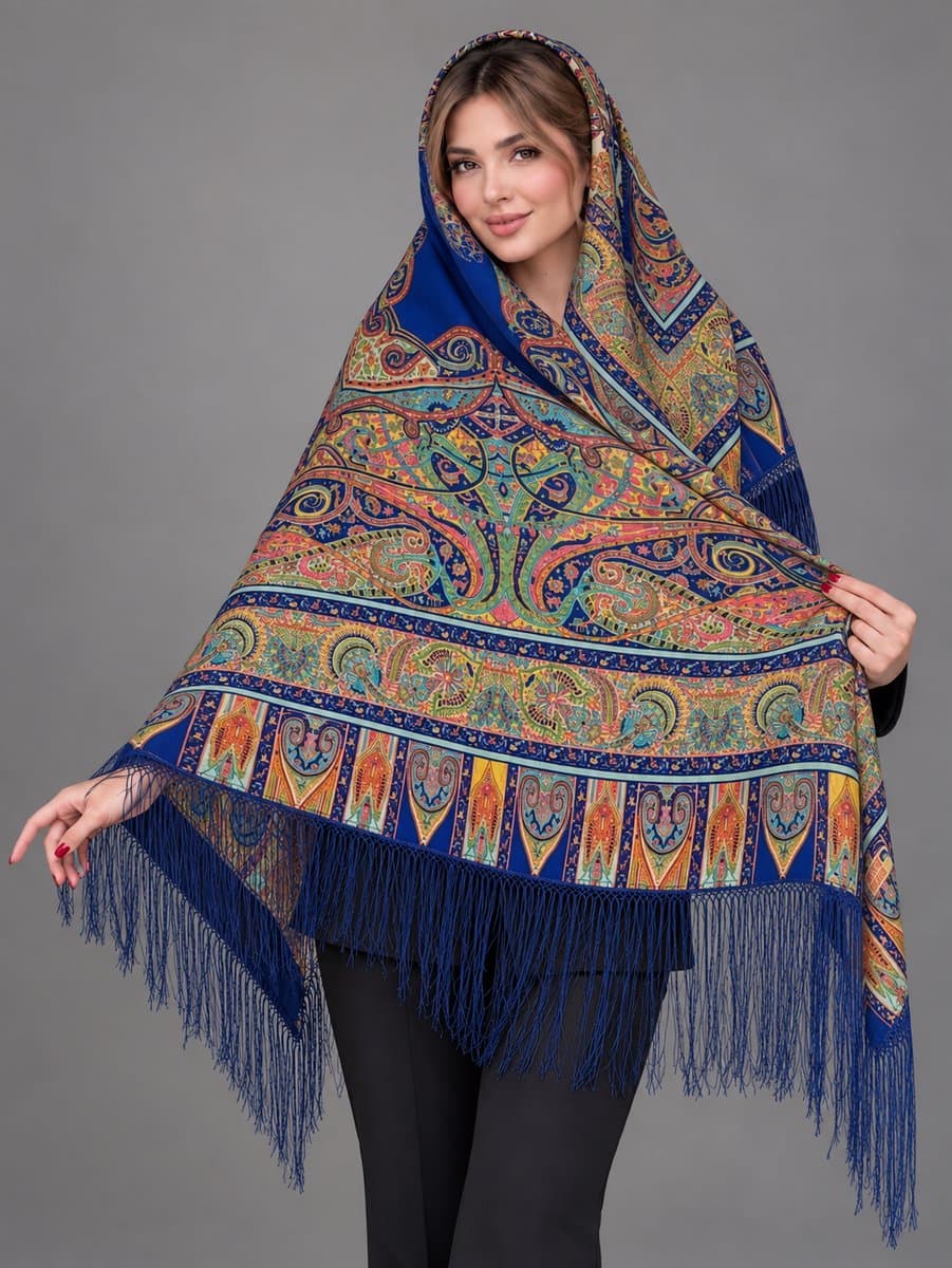روسری ترکمنی طرح ایتالیایی