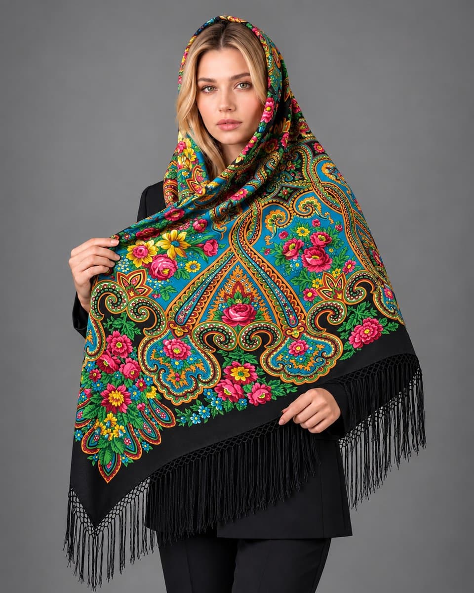 چارقد زیبای پشمی