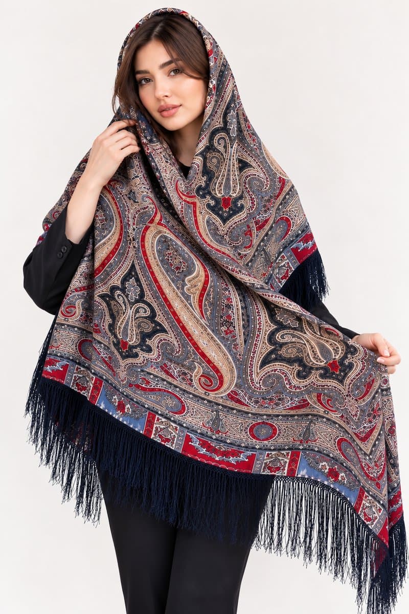 روسری ترکمنی طرح ایتالیایی
