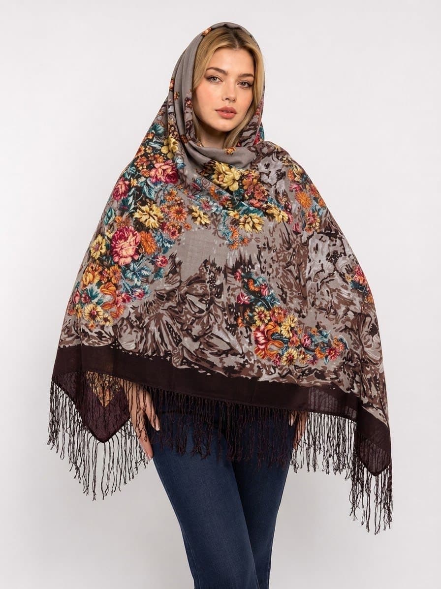 روسری ترکمنی پشمی اصیل