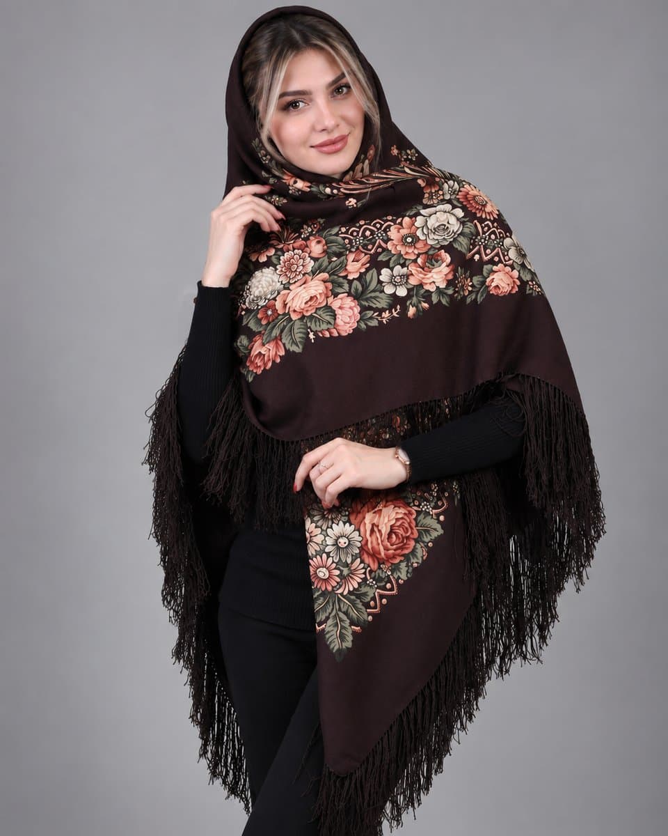 روسری ترکمنی پشمی اصیل
