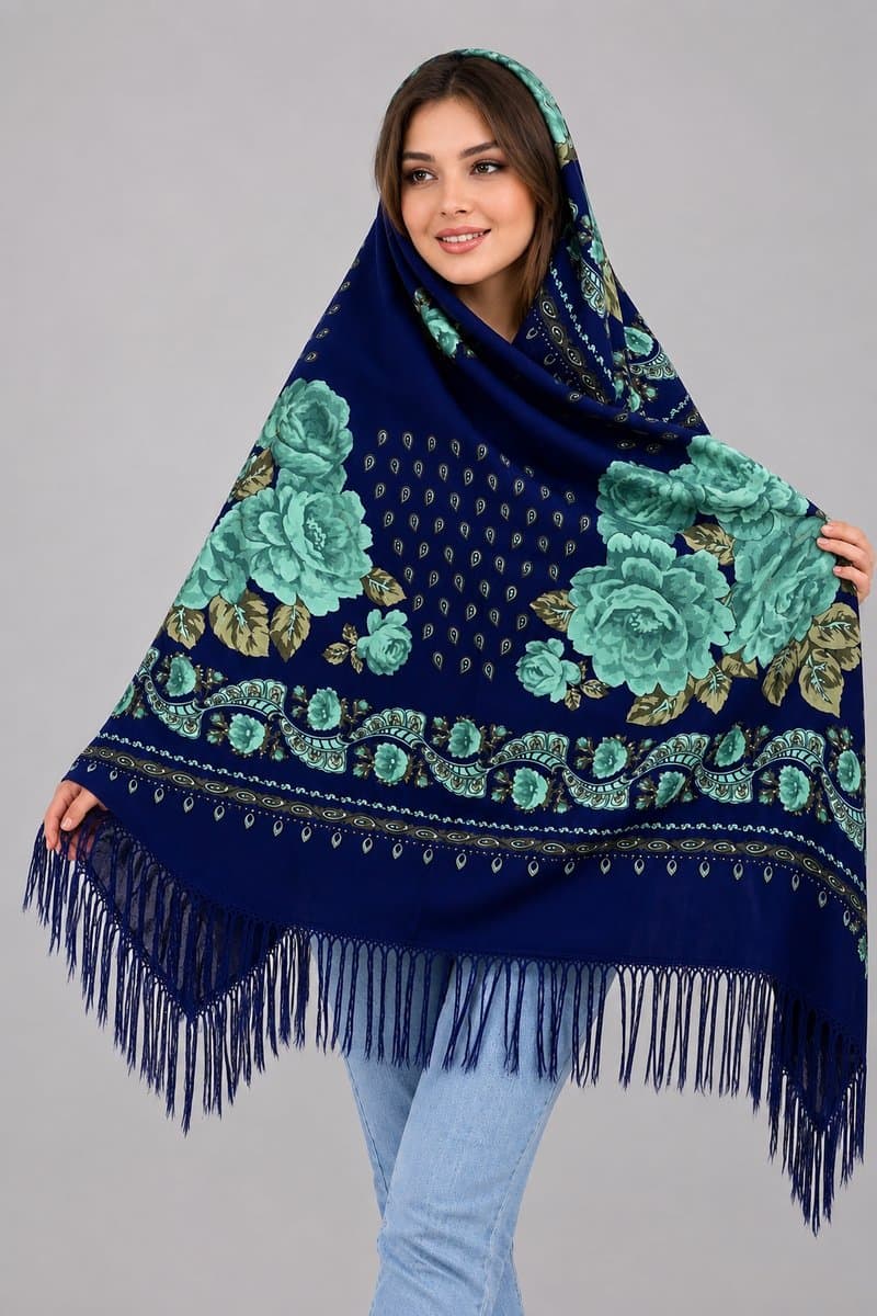روسری ترکمنی پشمی اصیل