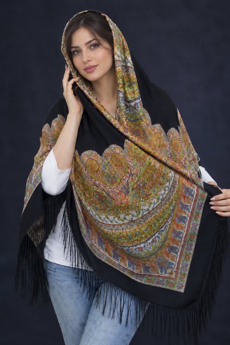 روسری ترکمنی طرح ایتالیایی