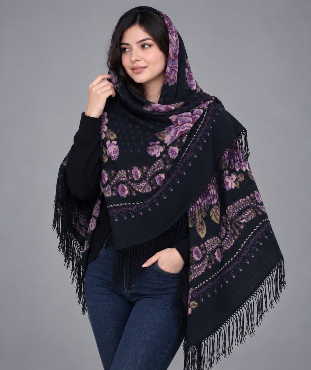 روسری ترکمنی پشمی اصیل