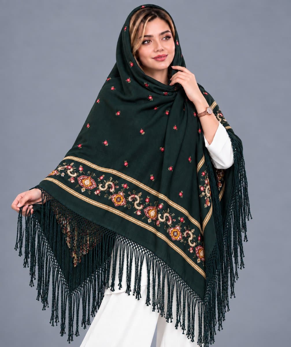 روسری ترکمنی پشمی اصیل