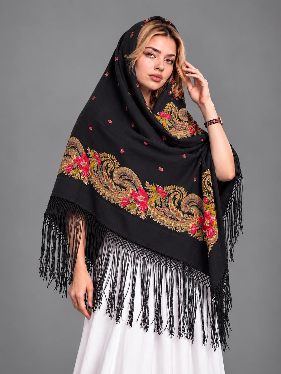 چارقد زیبای پشمی