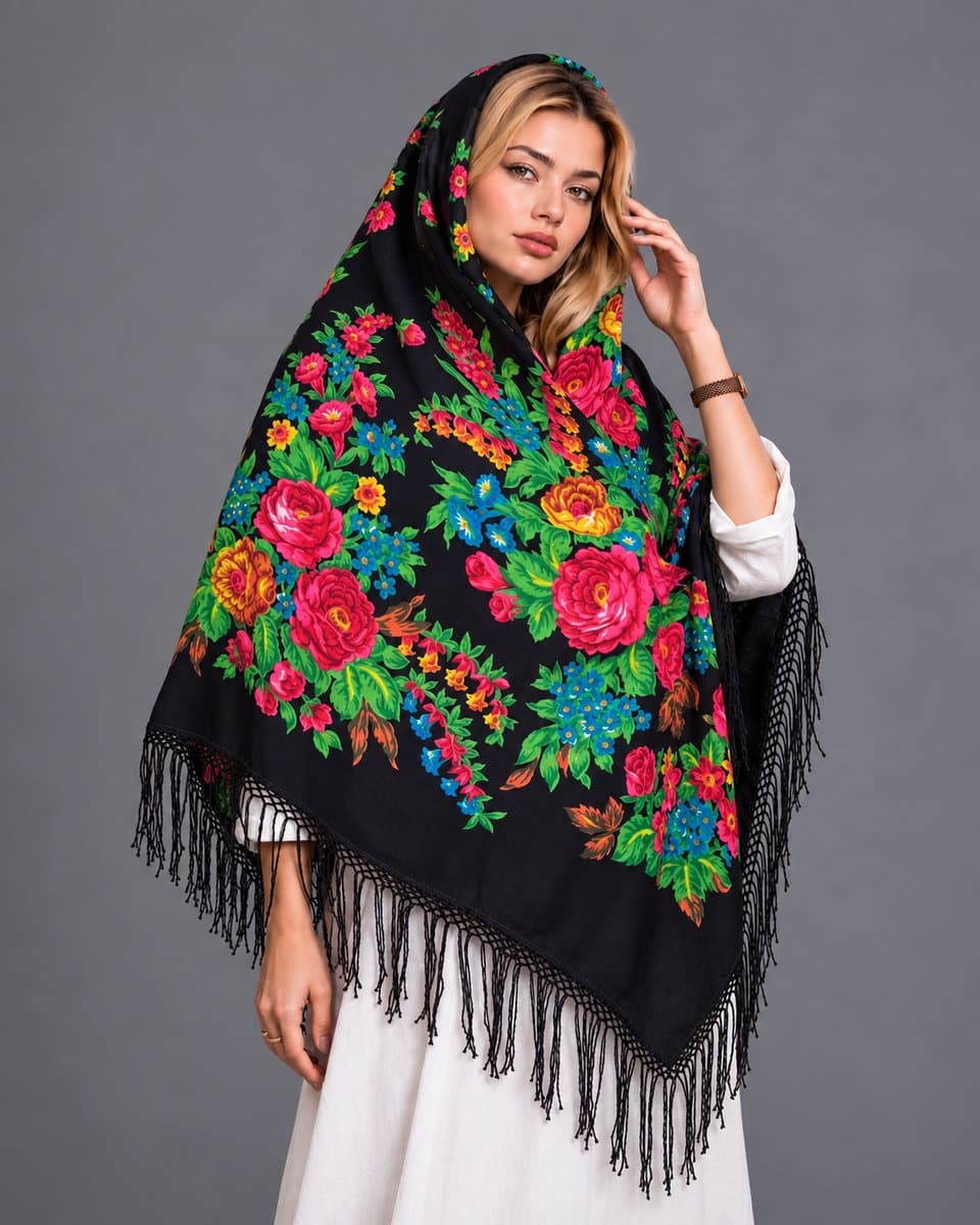 چارقد زیبای پشمی