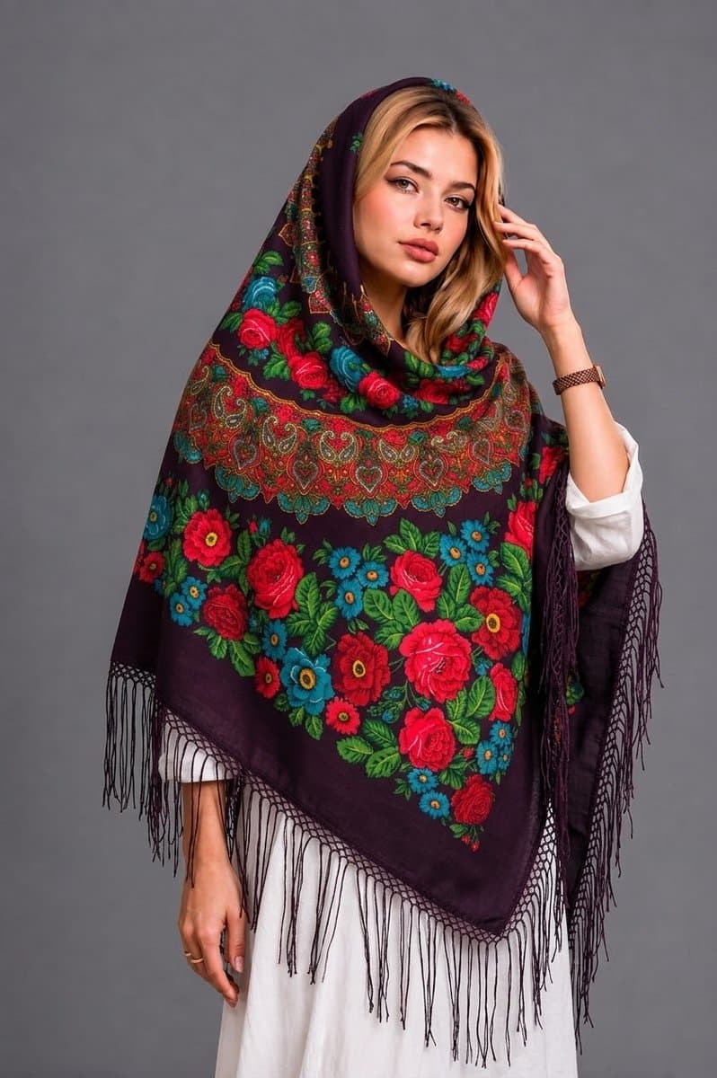 چارقد زیبای پشمی