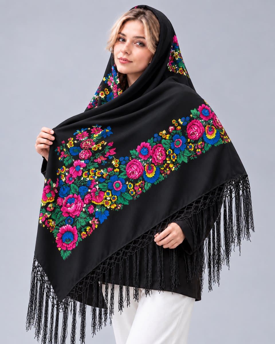 روسری سنتی نخ ترک