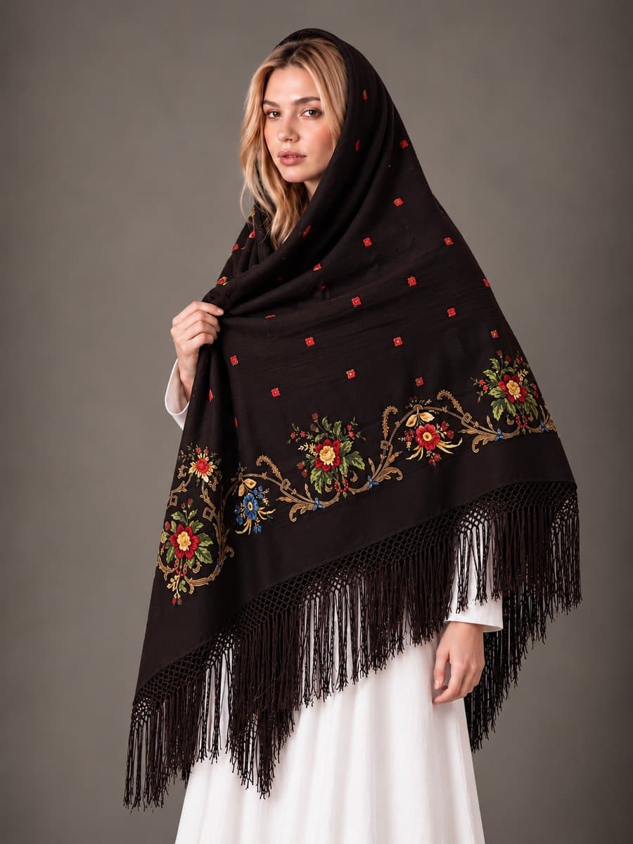 چارقد زیبای پشمی