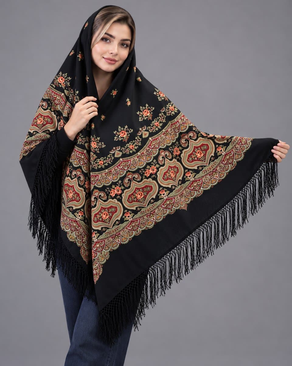 چارقد زیبای پشمی