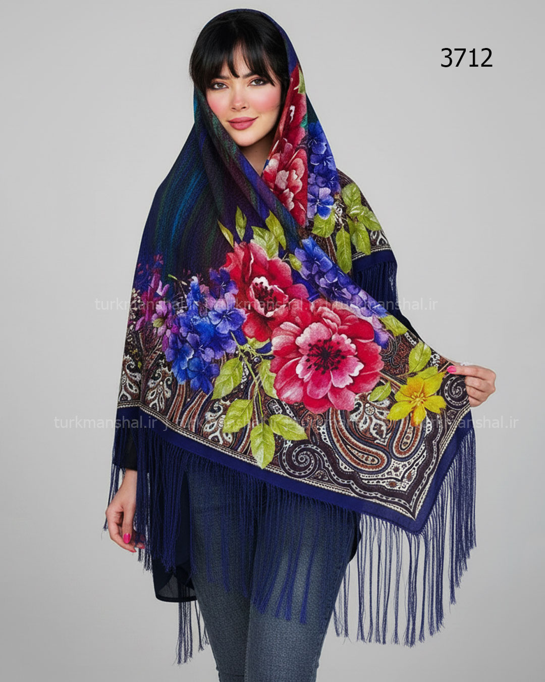 روسری ترکمنی طرح ایتالیایی