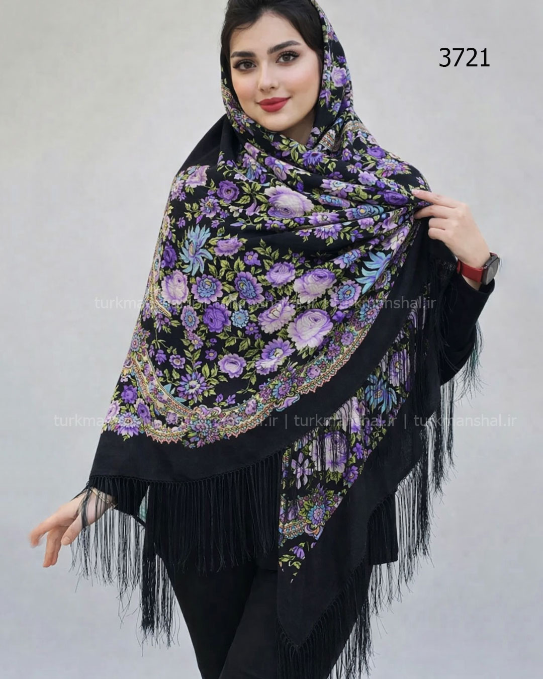 روسری ترکمنی پشمی اصیل