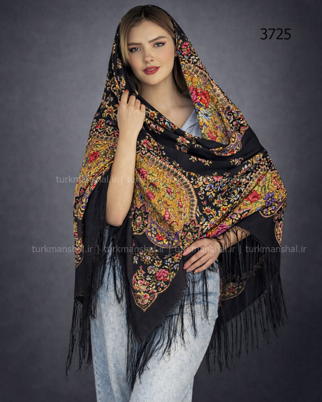 روسری ترکمنی پشمی اصیل