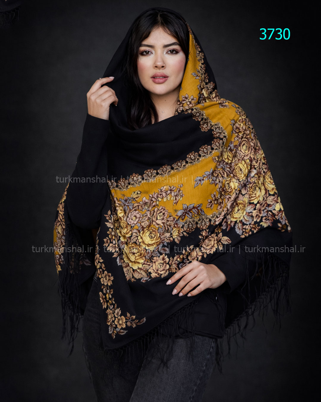 روسری ترکمنی پشمی اصیل