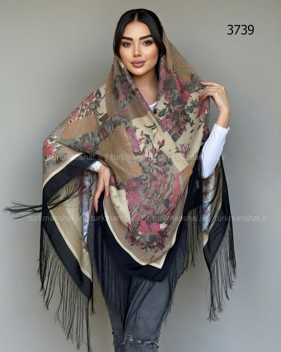روسری ترکمنی طرح ایتالیایی