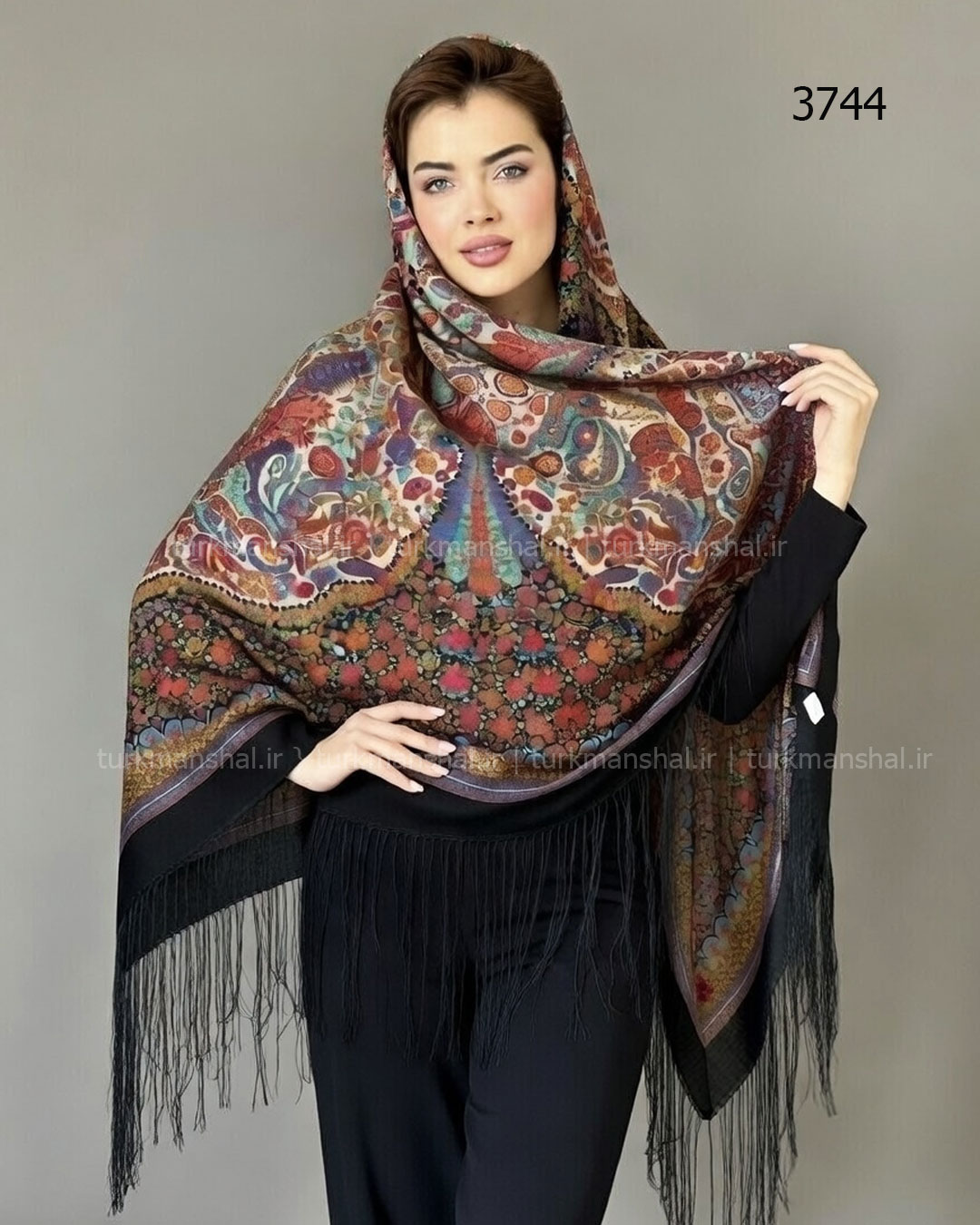 روسری ترکمنی طرح ایتالیایی