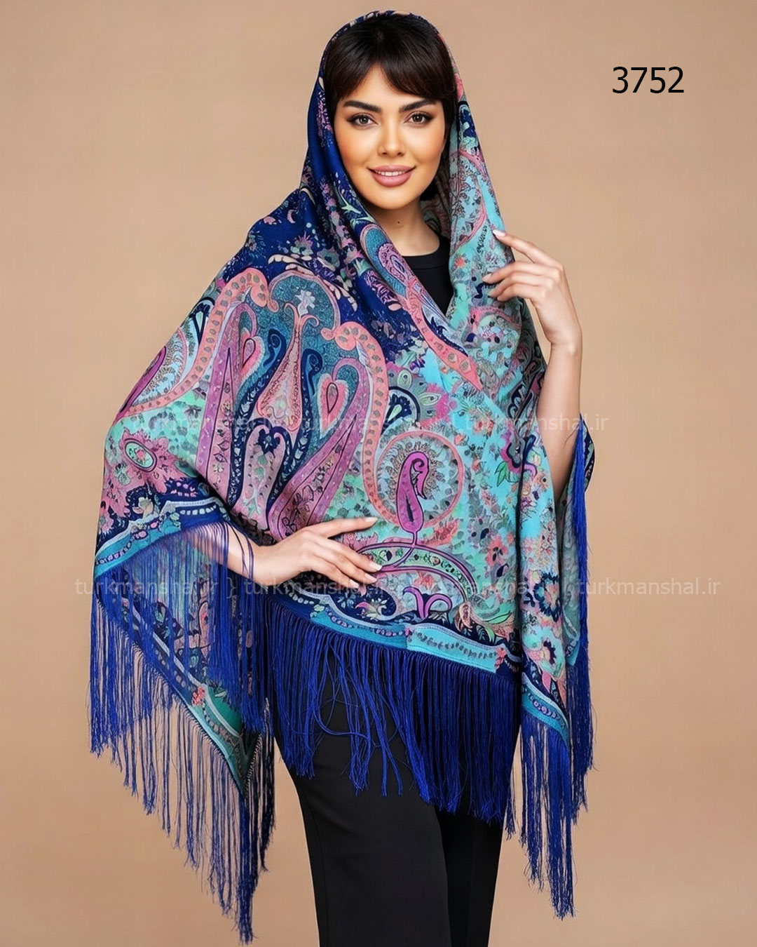 روسری ترکمنی طرح ایتالیایی