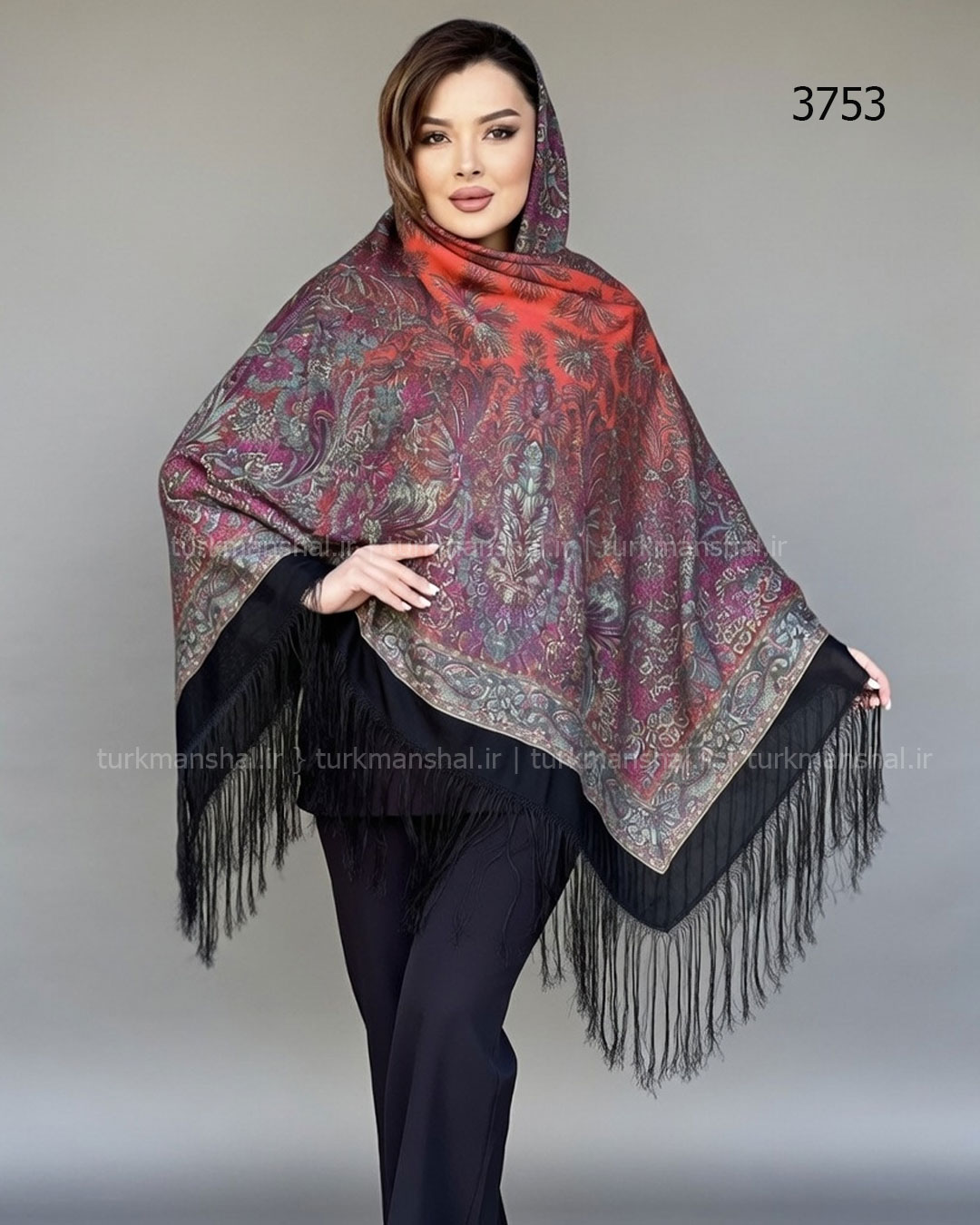 روسری ترکمنی طرح ایتالیایی